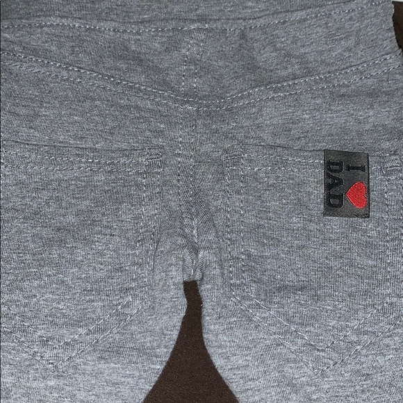 H&M matching I Love Dad shirt & pants outfit 2-4m - Picture 3 of 6